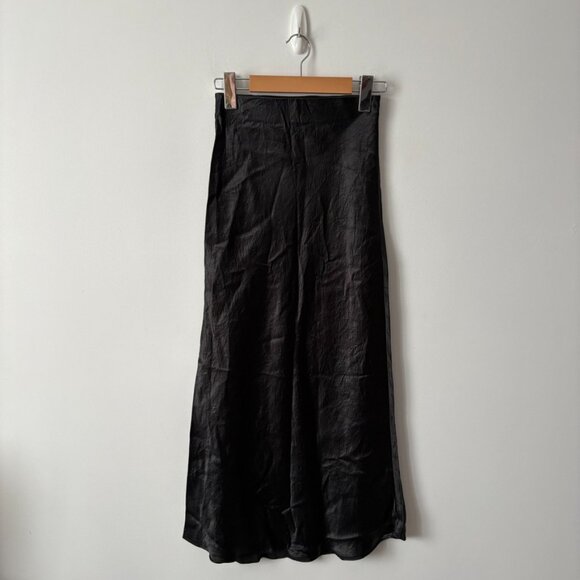 Aritzia Babaton Slip Satin Maxi Skirt Black Size 00 - Picture 9 of 12